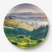 Rollende Hügel - Landschaftsfoto Pappteller (Vorderseite)