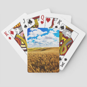 Rollende Hügel mit reifem Weizen Spielkarten