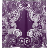 Rollende lila Digital-Kunst Duschvorhang (Vorderseite)
