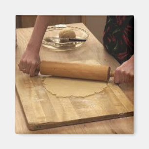 Rollender Kuchenteig Magnet
