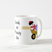 Rollender Schneemann Kaffeetasse (VorderseiteRechts)