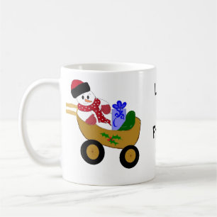 Rollender Schneemann Kaffeetasse