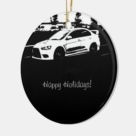 Rollender Schuss der Evolution 10 Keramik Ornament (Links)