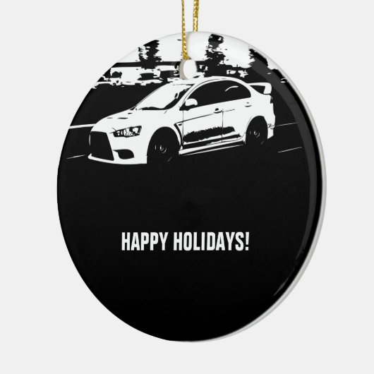 Rollender Schuss der Evolution 10 Keramik Ornament (Links)