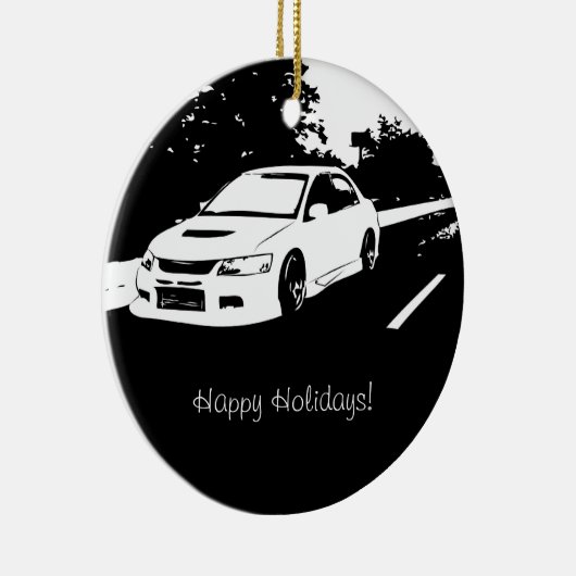 Rollender Schuss der Evolution 9 Keramik Ornament (Rechts)