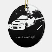 Rollender Schuss der Evolution 9 Keramik Ornament (Links)