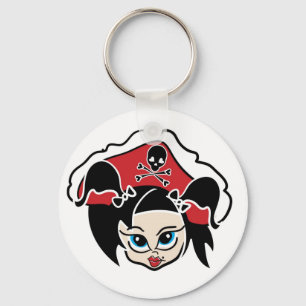 Rollenderby-Piratenschlüsselkette Schlüsselanhänger