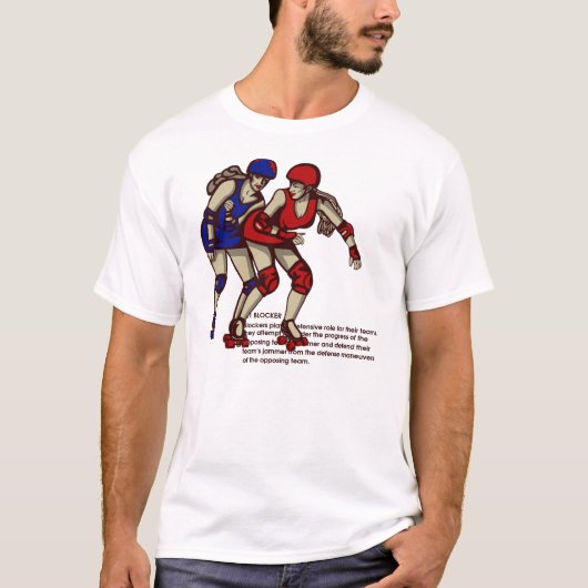 Rollenderby-Regeln: Blocker T-Shirt (Vorderseite)