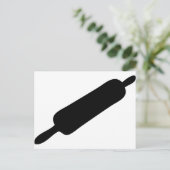 rollendes Button Postkarte (Stehend Vorderseite)