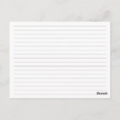 Rollenkarte für Buttone Postkarte (Rückseite)