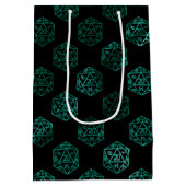 Rollenmuster | Neon Green Tabletop PnP Gamer Dice Mittlere Geschenktüte (Rückseite)