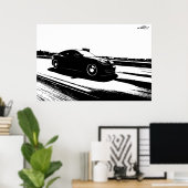 Rollenschuss Genesis Coupe Poster (Heimbüro)