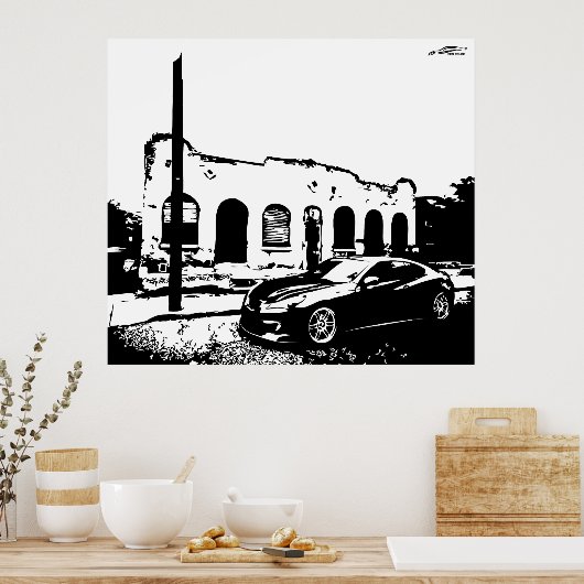 Rollenschuss Genesis Coupe Poster (Küche)