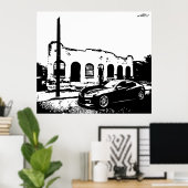 Rollenschuss Genesis Coupe Poster (Heimbüro)