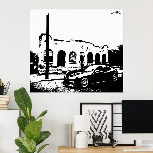 Rollenschuss Genesis Coupe Poster (Heimbüro)