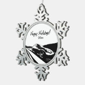 Rollenschuß Nissans 350Z Schneeflocken Zinn-Ornament (Rechts)