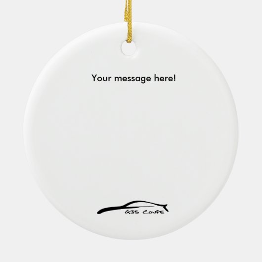 Rollenschuß Weihnachtsverzierung des Coupé-G35 Keramikornament (Hinten)
