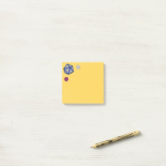 Rollenspiel D20 Würfel Post-it Klebezettel (Auf Schreibtisch)