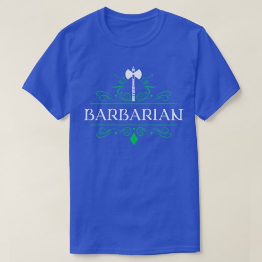 Rollenspiel der Barbarian Character Class T-Shirt (Design vorne)