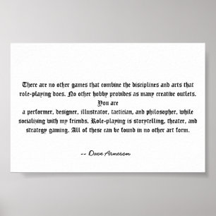 Rollenspiel ist einzigartig poster