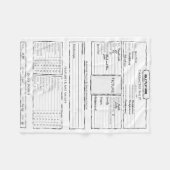 Rollenspielspiel-Charakterblatt Fleecedecke (Vorderseite (Horizontal))