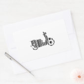 ROLLER BAR CODE Motorrad-Barcode-Musterdesign Rechteckiger Aufkleber (Umschlag)