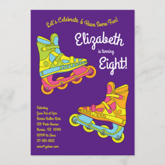 Roller Blades Skate Kindergeburtstag Party Skaten Einladung