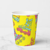 Roller Blades Skate Kindergeburtstag Party Skaten Pappbecher (Rückseite)