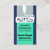 Roller Brush Paints Handyman Tools Visitenkarte (Vorderseite)