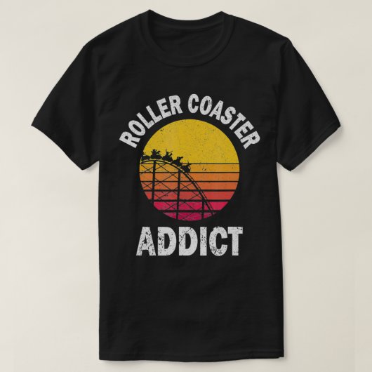 Roller Coaster Addict Funny Amusement Park Team od T-Shirt (Design vorne)