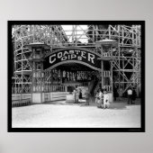Roller Coaster at Glen Echo Park 1928 Poster (Vorne)