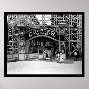 Roller Coaster at Glen Echo Park 1928 Poster