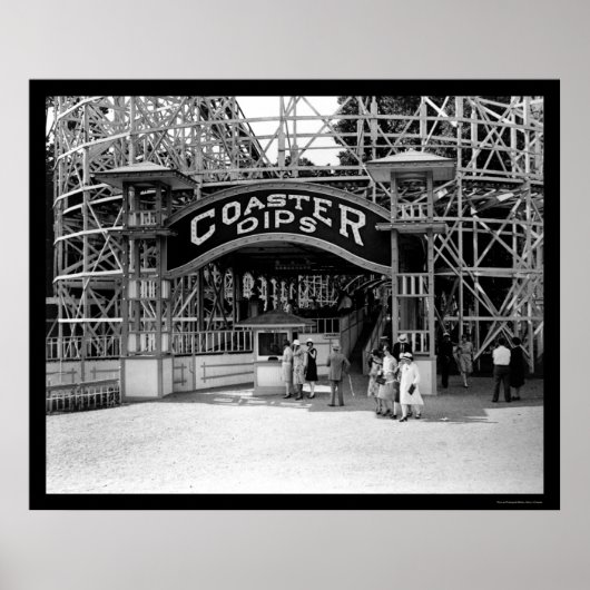 Roller Coaster at Glen Echo Park 1928 Poster (Vorne)