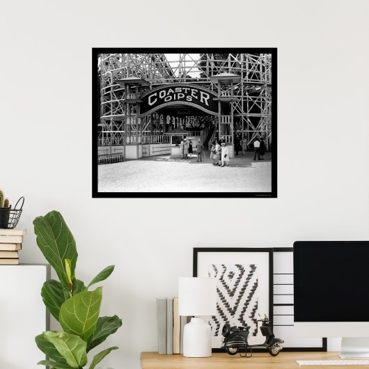 Roller Coaster at Glen Echo Park 1928 Poster (Heimbüro)