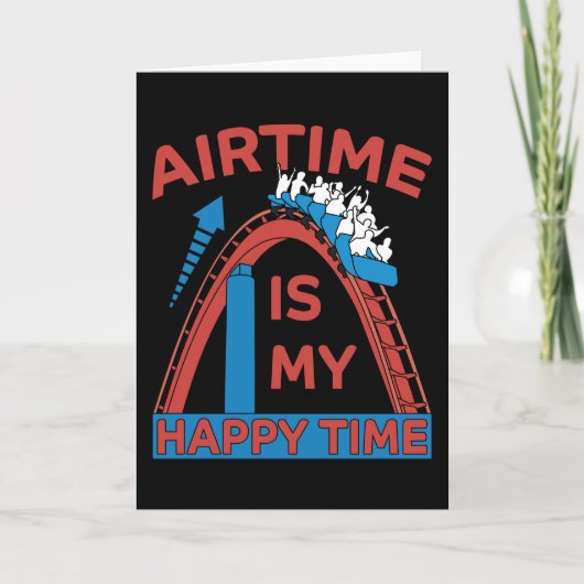 Roller Coaster Funny Amusement Park Gift Karte (Vorderseite)