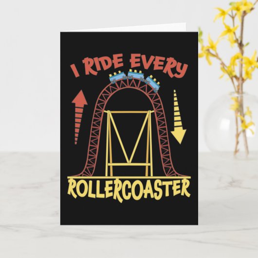 Roller Coaster Park Amusement Park Gift Karte (Gelbe Blume)