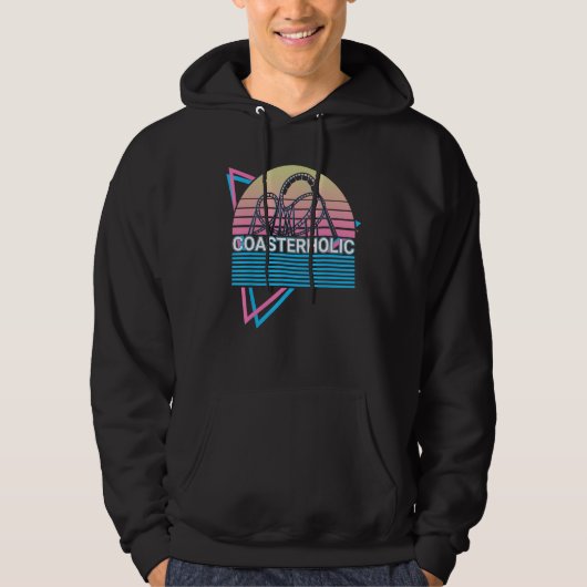 Roller Coaster Rollercoaster Retro Coasterholic Hoodie (Vorderseite)