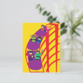 Roller Coaster Upclose Postkarte (Stehend Vorderseite)