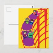 Roller Coaster Upclose Postkarte (Vorne/Hinten)