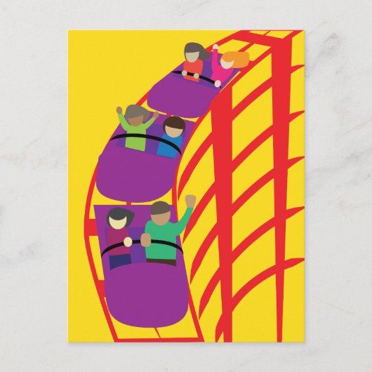 Roller Coaster Upclose Postkarte (Vorderseite)
