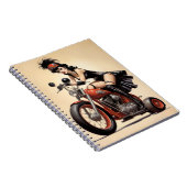 Roller Derby Biker Chick Notizblock (Rechte Seite)