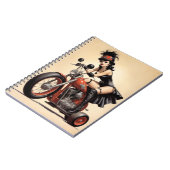 Roller Derby Biker Chick Notizblock (Linke Seite)