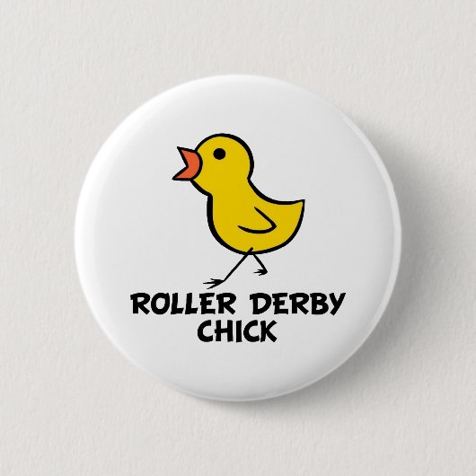 Roller Derby Chick Button (Vorderseite)