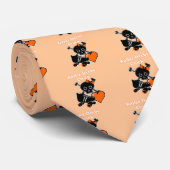 Roller Derby Chick (Orange) Krawatte (Gerollt)