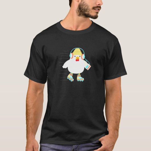 Roller Derby Chick Rollerskating T-Shirt (Vorderseite)