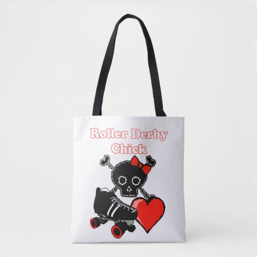 Roller Derby Chick (rot) Tasche (Vorderseite)