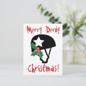 Roller Derby Christmas, Roller Skaten Feiertagspostkarte (Stehend Vorderseite)