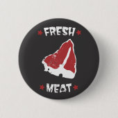 Roller Derby - Frisches Fleisch Button (Vorderseite)