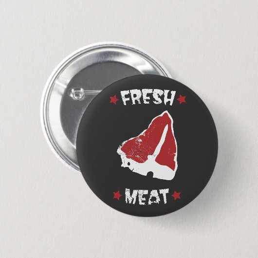 Roller Derby - Frisches Fleisch Button (Vorne & Hinten)