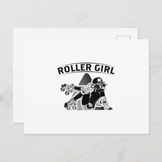 Roller Derby Girl | Inline-Skater-Geschenkideen Postkarte (Vorne/Hinten)